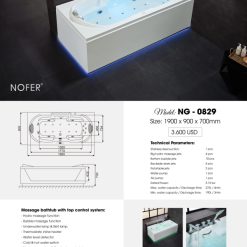 Bồn tắm massage thủy lực NG-0829