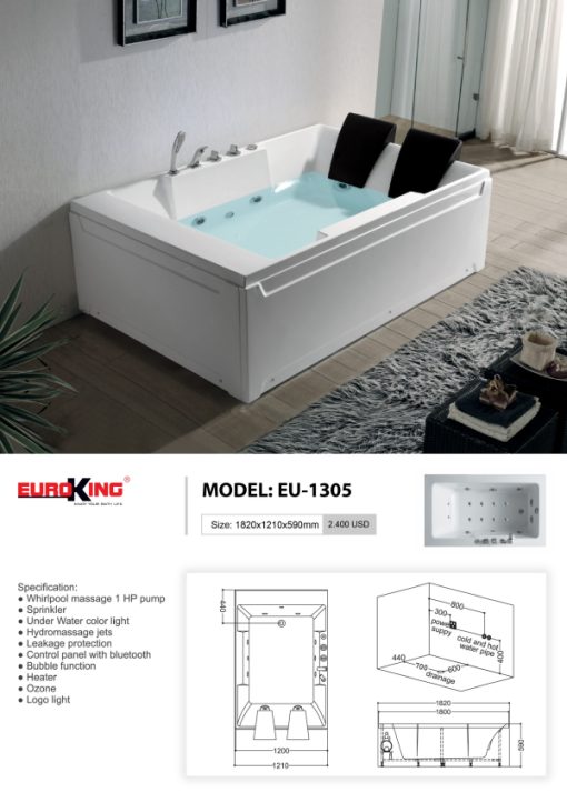 Báo giá bồn tắm massage EU-1305